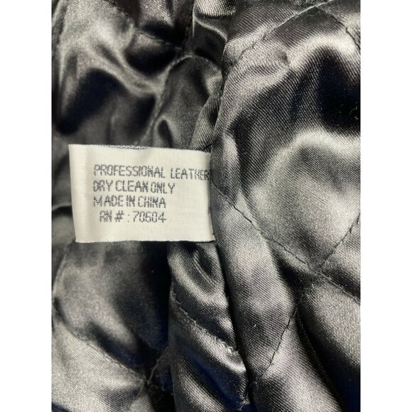 Mens Black Leather Jacket International Male Size XL u - Picture 9 of 10